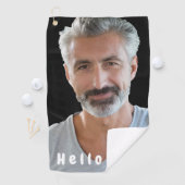 60. Geburtstag Foto hallo 60 Typ Golfhandtuch (Insitu)