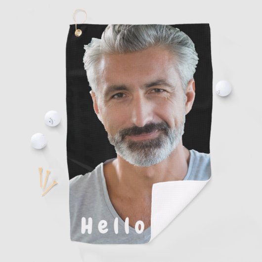 60. Geburtstag Foto hallo 60 Typ Golfhandtuch (Insitu)