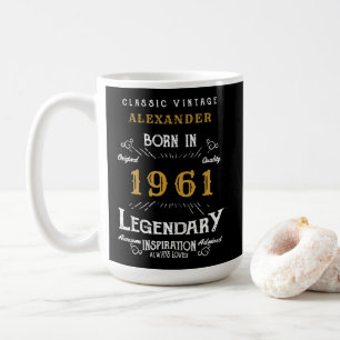 60. Geburtstag Fügen Sie Ihren Namen Geboren 1961  Kaffeetasse