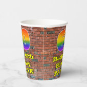 60. Geburtstag: Fun Graffiti-Inspiriert Regenbogen Pappbecher (Rechts)