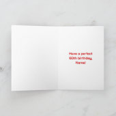 60. Geburtstag: Fun Rainbow #, Individuelle Name & Karte (Innenseite)