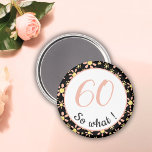 60. Geburtstag Funny 60 so was Motivierend Magnet<br><div class="desc">Dieser Magnet ist mit einem Blume-Muster versehen und eignet sich perfekt für jemanden, der 60. Geburtstag feiert. Es kommt mit einem lustigen und motivierend Zitat 60 so was, und ist perfekt für eine Person mit einem Sinn für Spaß. Der Magnet hat ein schönes Blumenmuster mit rosa und gelben Blumen auf...</div>