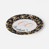 60. Geburtstag Funny 60 so was Motivierend Pappteller (Schrägansicht)