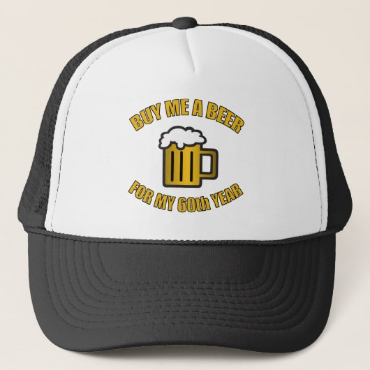 60. Geburtstag Funny Beer Truckerkappe (Vorderseite)