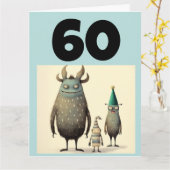 60. GEBURTSTAG-FUNNY-GREETING-KARTE KARTE (Gelbe Blume)