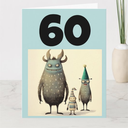 60. GEBURTSTAG-FUNNY-GREETING-KARTE KARTE (Vorderseite)