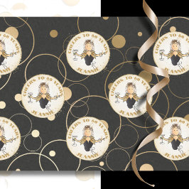 60. Geburtstag Funny Modern Fab Black Gold Geburts Seidenpapier
