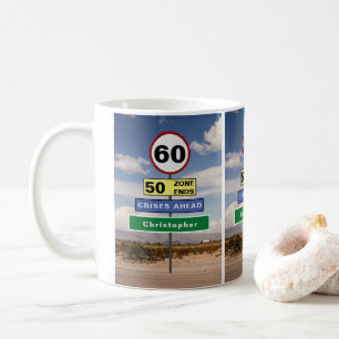 60. Geburtstag Funny Road Trip Schilder Fügen Sie  Kaffeetasse
