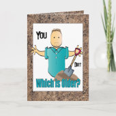 60. Geburtstag Funny Sprichwort Männlicher Cartoon Karte (Vorderseite)