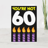 60. Geburtstag Funny Tariff Karte (Vorderseite)