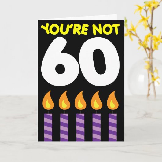 60. Geburtstag Funny Tariff Karte (Gelbe Blume)