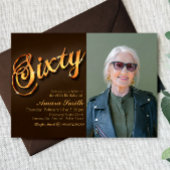 60. Geburtstag für Frau mit Bild Einladung