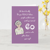 60. Geburtstag für ihre lustige Karte (Gelbe Blume)