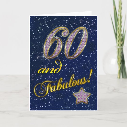 60. Geburtstag für jemanden Fabulous Karte (Vorderseite)