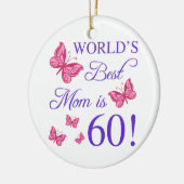 60. Geburtstag für Mama Keramik Ornament (Links)