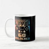 60. Geburtstag für Männer Stufe 60 Unverriegelter Kaffeetasse (Links)
