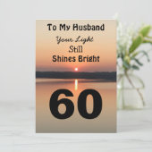 60. Geburtstag für mein Ehemann Black Gold Sunrise (Stehend Vorderseite)