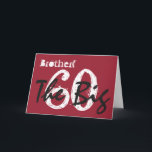 60. Geburtstag für Papa, schwarzer, weißer Text au Karte<br><div class="desc">Ein roter Hintergrund mit weißem und schwarzem Text,  an diesem 60. Geburtstag Gruß für einen Vater. Meine freundlichen Grüße.</div>