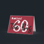 60. Geburtstag für Papa, schwarzer, weißer Text au Karte<br><div class="desc">Ein roter Hintergrund mit weißem und schwarzem Text,  an diesem 60. Geburtstag Gruß für einen Vater. Meine freundlichen Grüße.</div>