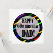 60. Geburtstag für Vater Karte (Vorderseite/Rückseite Beispiel)