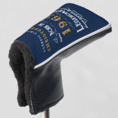60. Geburtstag Geboren 1963 Name Legend Blue Gold  Golf Headcover (3/4 Vorderseite)
