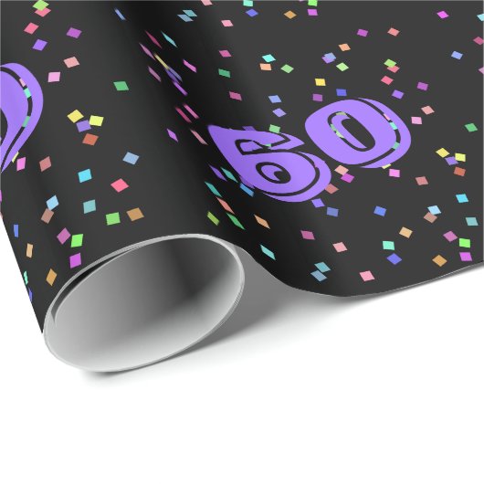 60. Geburtstag Geschenkpapier Wrap Wrapping Papier (Rolleneckpunkt)