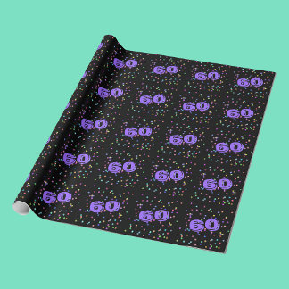60. Geburtstag Geschenkpapier Wrap Wrapping Papier