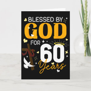 60. Geburtstag Gesegnet von Gott Für 60 Jahre alt Karte