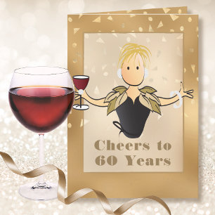 60. Geburtstag Glitter Funkel Fabelhaft Für Sie Karte