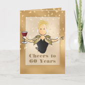 60. Geburtstag Glitzer Sparkle Fabulous für sie Karte (Vorderseite)