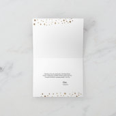 60. Geburtstag Gold Black Customizable Message Dankeskarte (Innenseite)