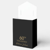 60. Geburtstag Gold Damast Danke Geschenkschachtel (Geöffnet)