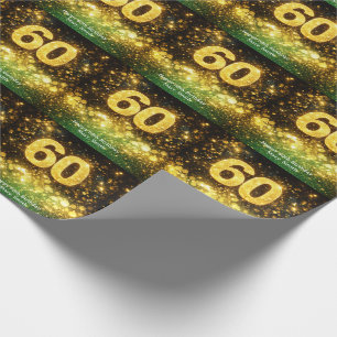 60. Geburtstag Gold Glitter Geschenkpapier