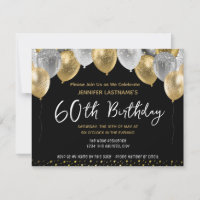 60. Geburtstag Gold und Schwarz