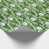 60. Geburtstag Golf Balls auf Gras Geschenkpapier (Ecke)