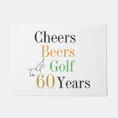 60. Geburtstag Golf Cheers Biere Minimal Fußmatte (Vorderseite)