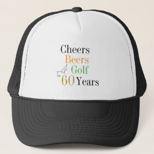 60. Geburtstag Golf Cheers Biere Minimal Truckerkappe
