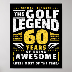 60. Geburtstag Golf Player 60 Jahre alter Golfer Poster