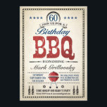 60. Geburtstag GRILLEN Einladungen<br><div class="desc">60. Geburtstag GRILLEN Einladungen in einer Vintagen Art des klassischen,  rustikalen Landes. Grill,  Sterne und Bier. Einfach besonders anzufertigen!</div>