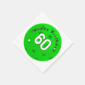 60. Geburtstag Grüner Pickleball Serviette (Ecke)