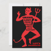 60. Geburtstag - Hölle eines Party Einladung (Vorderseite)