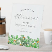 60. Geburtstag Holly Dezember Geburtstag Blume Wil Sockelschild (In Situ)