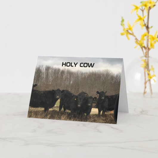 **60.** GEBURTSTAG "HOLY COW" KARTE (Gelbe Blume)