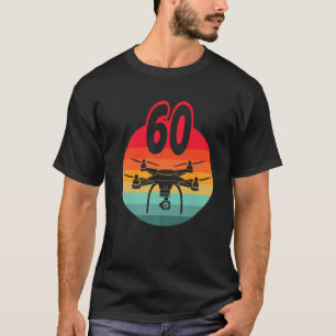 60. Geburtstag I Retro Remote-Kontrolle Drohnen mi T-Shirt