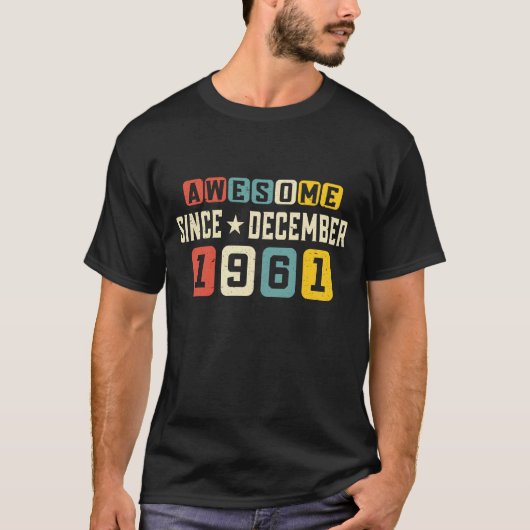 60. Geburtstag im Dezember 1961 T-Shirt (Vorderseite)