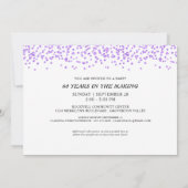 60. Geburtstag im MAKING Lila Confetti Einladung (Rückseite)