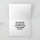 **60.** GEBURTSTAG IN DER NACHBARSCHAFT KARTE (Innenseite)