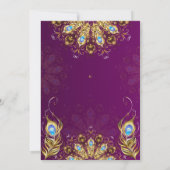 60. Geburtstag Indischer Ethnic Pink Gold Peacock Einladung (Rückseite)