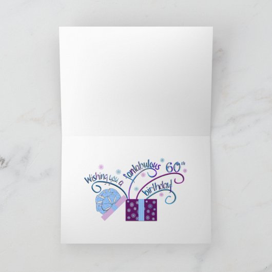 60. Geburtstag individuell anpassbare Karte (Innenseite)