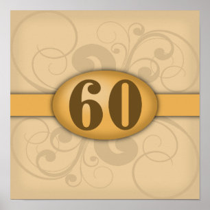60. Geburtstag / Jubiläum Party Poster